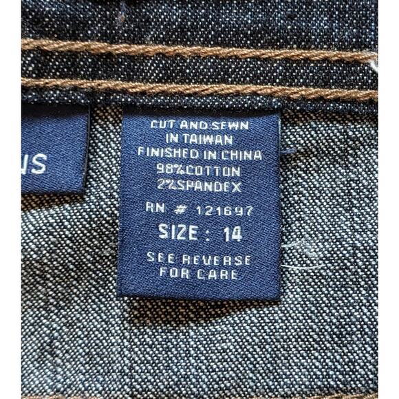 Bill Blass Jeans High Rise Wide Leg Dark Denim Y2K Contrast Stitching Size 14 - Picture 10 of 10